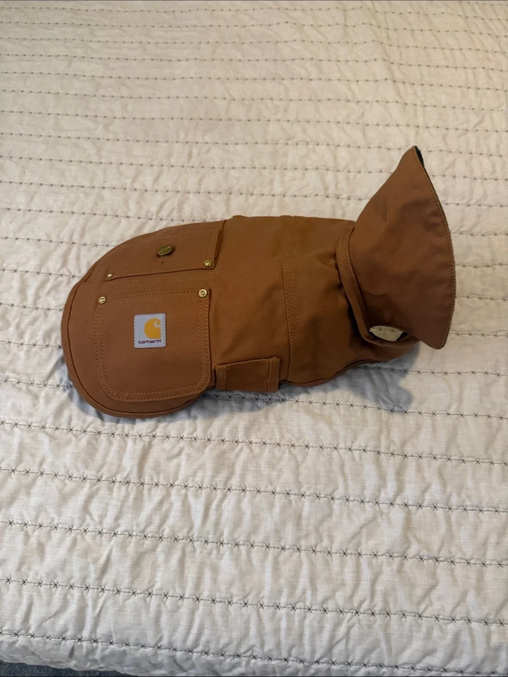 Carhartt Brown/Tan Insulated Dog Coat with Pockets